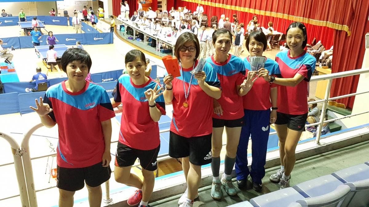 Total Swiss 八馬公司女子桌球隊 勇奪台灣長青盃三冠王