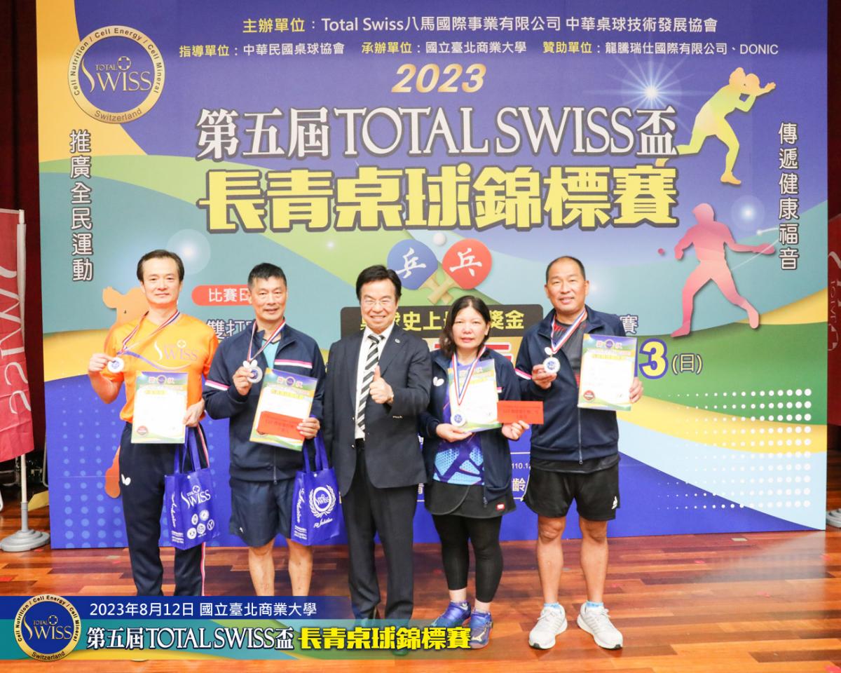 第五屆Total swiss盃長青桌球錦標賽首日雙打賽績出爐，Total Swiss猛將包辦80至110歲組四項冠軍圖細胞營養之3