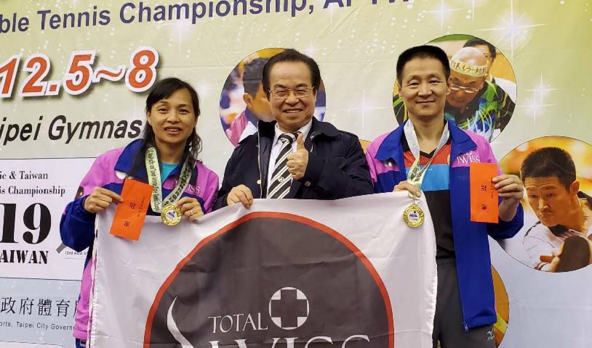 第13屆亞太盃長青桌球賽 Total Swiss 囊括男女團體及單打四個冠軍7面獎牌圖細胞營養之4
