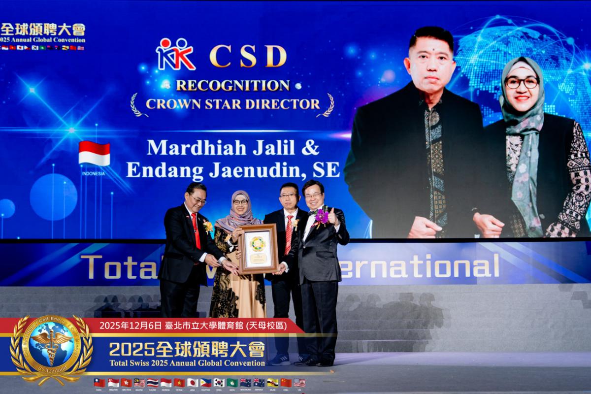 預防醫學大升級、不留貧病在人間！ 2025 Total Swiss全球頒聘大會，受聘領導人備感榮耀，王博士引領夥伴開創歷史圖細胞營養之30