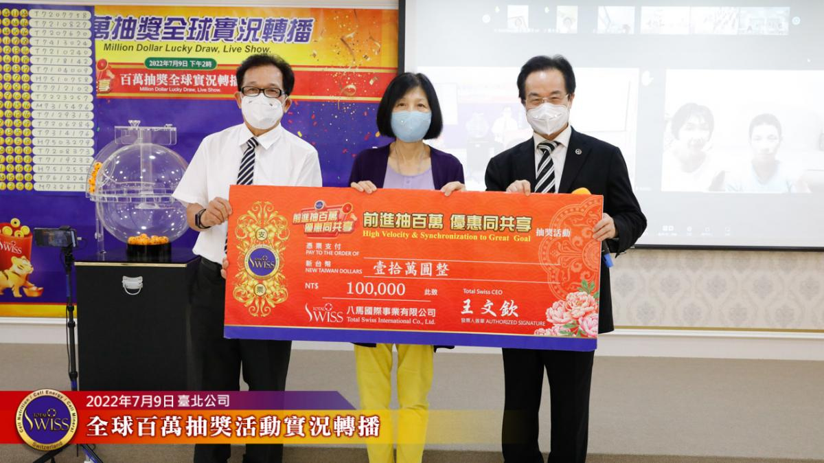 Total Swiss 八馬公司第七次百萬大抽獎 獎落澳洲，跨入藥品新紀元 堅持第一名